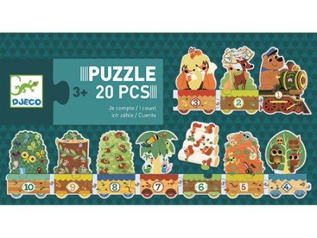 Puzzle Comboio dos Algarismos 20 Peças Djeco - Nature & Découvertes Cheap