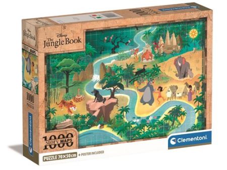 Puzzle Story Maps Disney: The Jungle Book - 1000 Peças - Clementoni For Cheap