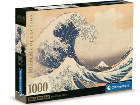 Puzzle Compact Museum Collection: La Grande Onda Di Hokusa - 1000 Peças - Clementoni Fashion