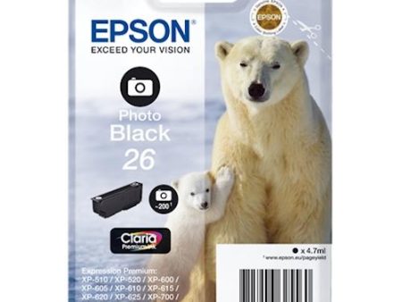 Tinteiro Epson 26 (C13T26114012) - Preto Photo Online