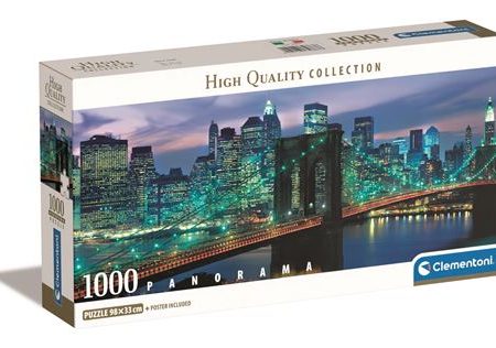 Puzzle Panorama: New York Brooklyn Bridge - 1000 Peças - Clementoni For Sale