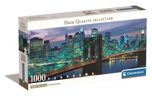 Puzzle Panorama: New York Brooklyn Bridge - 1000 Peças - Clementoni For Sale