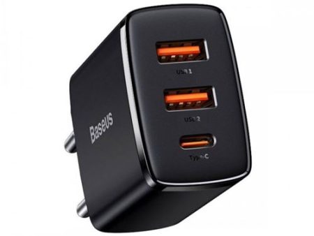 Carregador Baseus USB   USB- C com Carregamento Rápido 30W - Preto For Sale