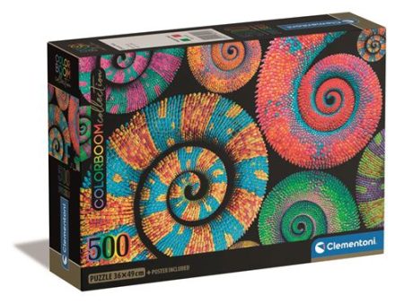 Puzzle Compact Colorboom Collection: Curly Tails - 500 Peças - Clementoni Fashion