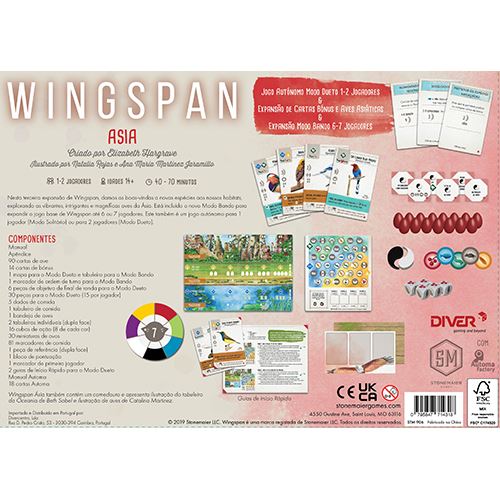 Jogo de Tabuleiro Wingspan Asia - Versão Portuguesa - Diver Hot on Sale