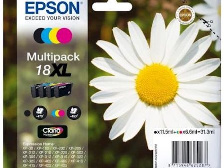 Multipack de Tinteiros Epson 18 XL (C13T18164012) - Preto, Ciano, Amarelo, Magenta For Sale