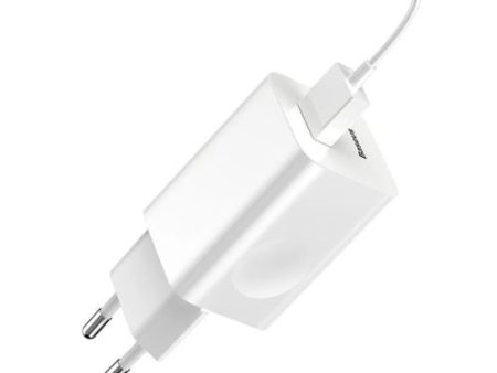 Carregador Baseus Charging Quick USB 24W - Branco Online Sale