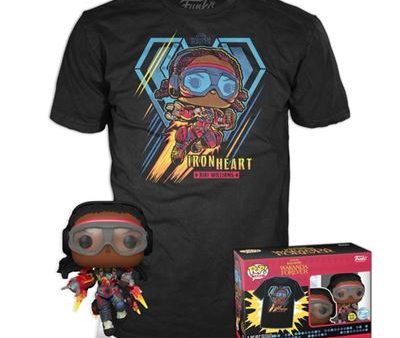 Funko Pocket Pop! &Tee Marvel Black Panther Wakanda Forever: Ironheart Mk1 - Glows | Tamanho M Online