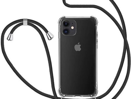 Capa + Cordão para Apple iPhone 11 - Transparente | Preto Online