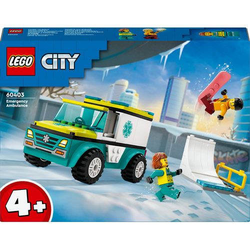 LEGO City 60403 - Ambulância de Emergência e Snowboarder on Sale