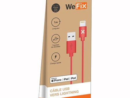 Cabo Lightning WeFix de 1 M - Vermelho For Discount