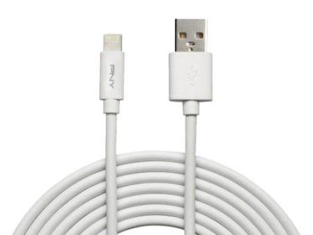 Cabo PNY USB para Lightning - Branco - 3m Discount