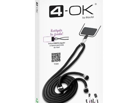 Cordão 4-OK com Mosquetão Universal - Preto For Discount