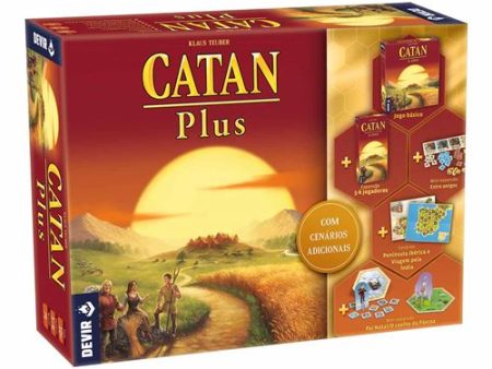 Jogo de Tabuleiro Catan Plus 2023 - Devir Online Sale