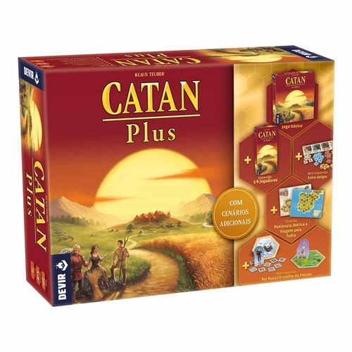 Jogo de Tabuleiro Catan Plus 2023 - Devir Online Sale