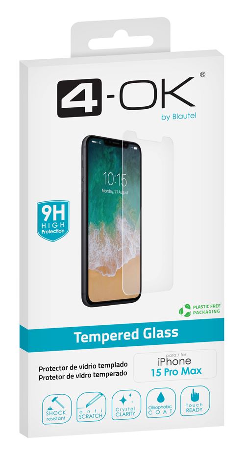 Película Ecrã Vidro Temperado 4-OK Glass Pro para Apple iPhone 15 Pro Max Online Sale