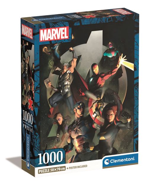 Puzzle Marvel Avengers - Imagem 1 - 1000 Peças - Clementoni Online Hot Sale