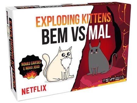 Jogo de Tabuleiro Exploding Kittens Bem vs Mal - Mebo Cheap