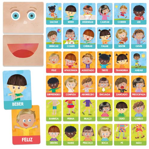 Flashcards Emoções e Ações Montessori - Headu on Sale