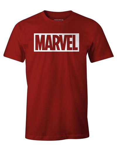 T-Shirt Marvel Logo - Vermelho Tamanho XL - Cotton Division Supply