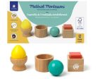 Conjunto de Três Peças de Encaixe em Madeira Montessori Supply