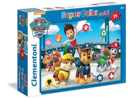 Puzzle Super Color 24 Maxi Paw Patrol - Clementoni Supply