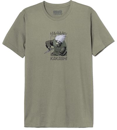 T-Shirt Naruto: Kakashi - Caqui Tamanho M - Cotton Division Online